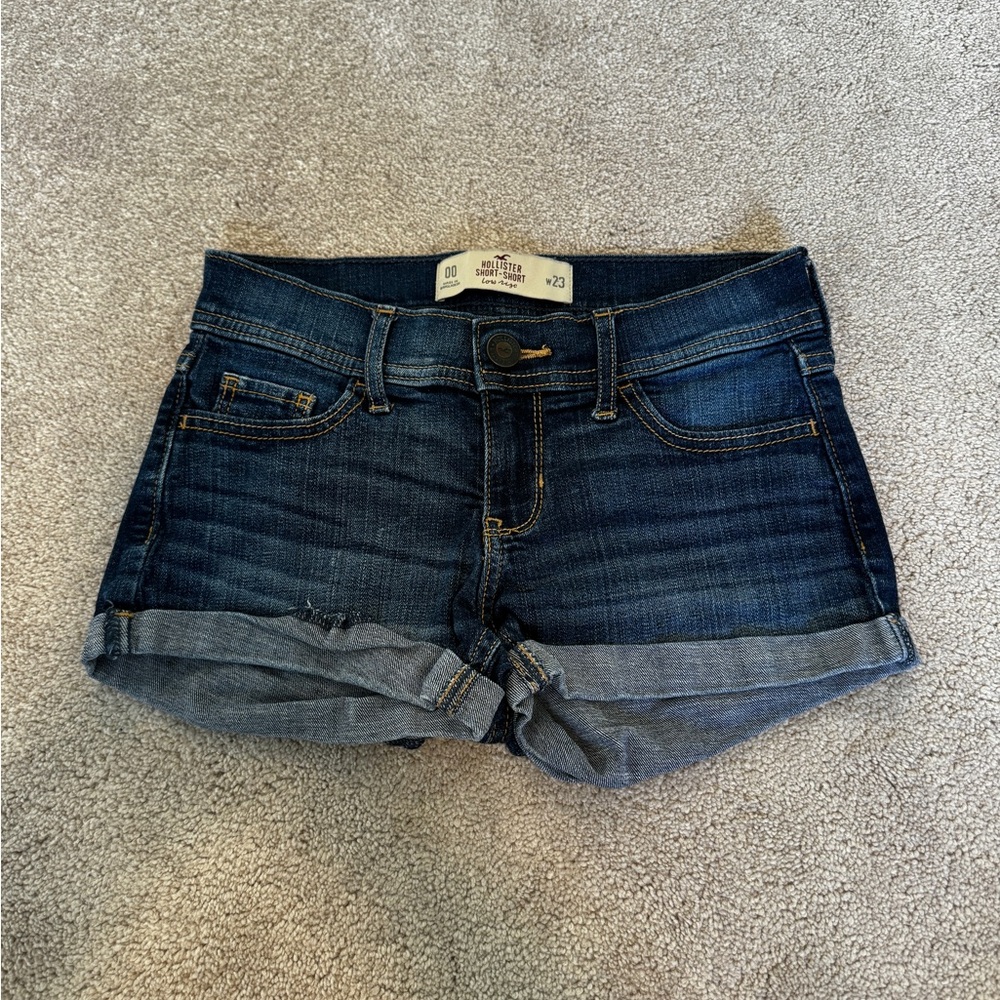 Hollister Dark Blue Denim Short-Shorts